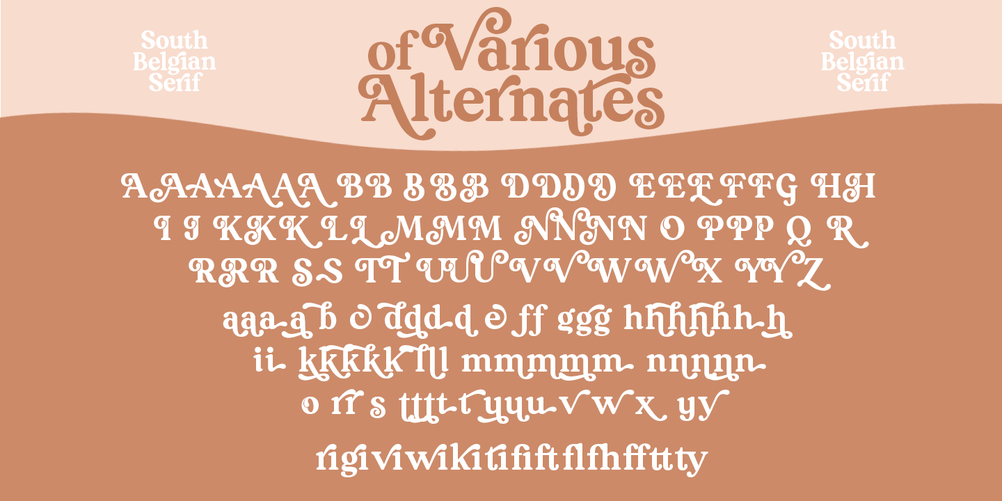 Пример шрифта South Belgian Italic